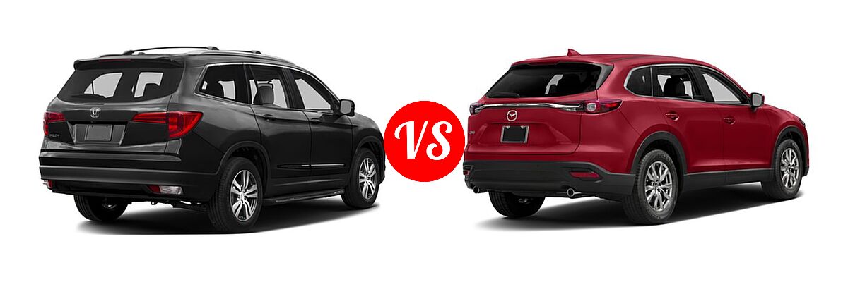 2016 Honda Pilot SUV EX-L vs. 2016 Mazda CX-9 SUV Touring - Rear Right Comparison