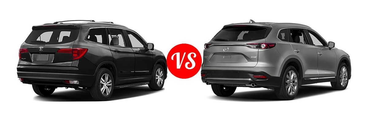2016 Honda Pilot SUV EX-L vs. 2016 Mazda CX-9 SUV Signature - Rear Right Comparison