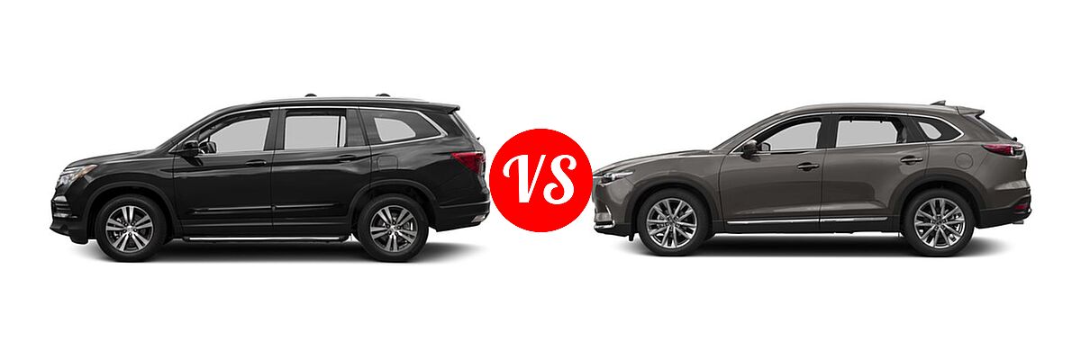 2016 Honda Pilot SUV EX-L vs. 2016 Mazda CX-9 SUV Grand Touring - Side Comparison