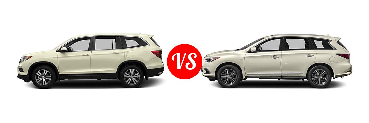 2016 Honda Pilot SUV EX vs. 2016 Infiniti QX60 SUV AWD 4dr / FWD 4dr - Side Comparison