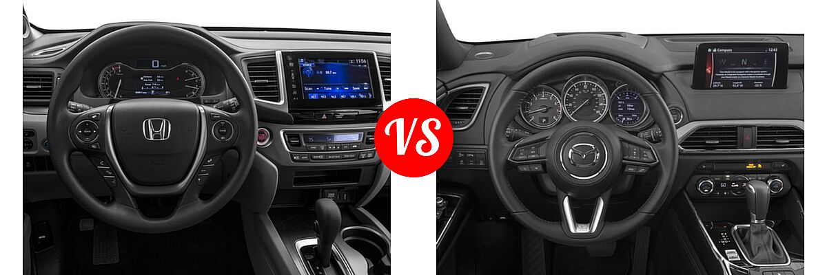 2016 Honda Pilot SUV EX vs. 2016 Mazda CX-9 SUV Grand Touring - Dashboard Comparison