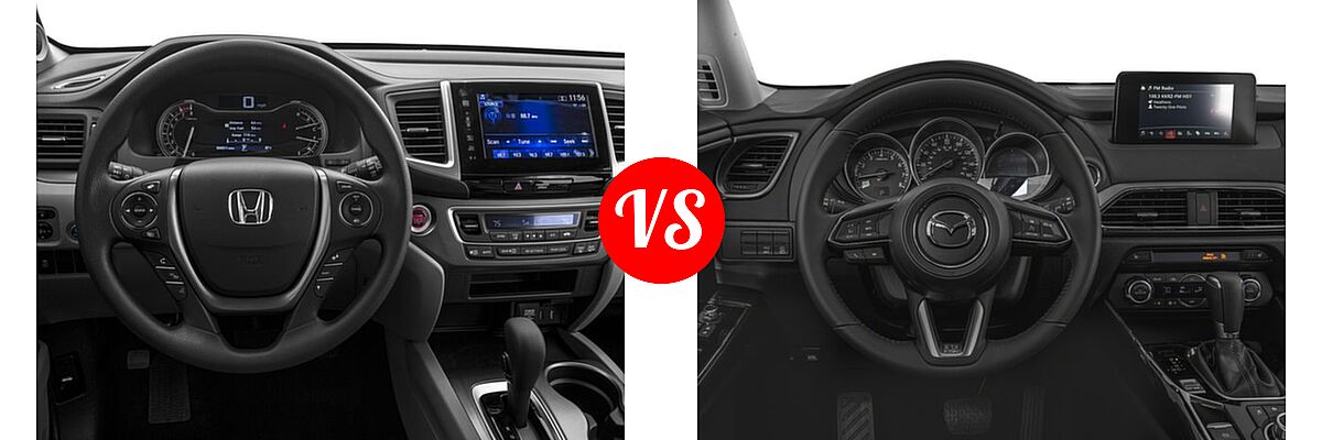 2016 Honda Pilot SUV EX vs. 2016 Mazda CX-9 SUV Sport - Dashboard Comparison