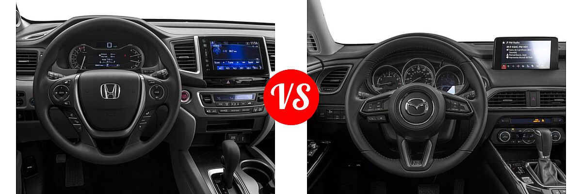 2016 Honda Pilot SUV EX vs. 2016 Mazda CX-9 SUV Touring - Dashboard Comparison