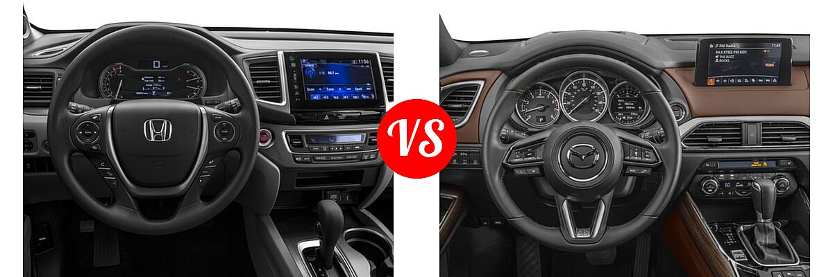 2016 Honda Pilot SUV EX vs. 2016 Mazda CX-9 SUV Signature - Dashboard Comparison