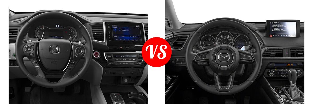 2016 Honda Pilot SUV Touring vs. 2016 Mazda CX-9 SUV Touring - Dashboard Comparison