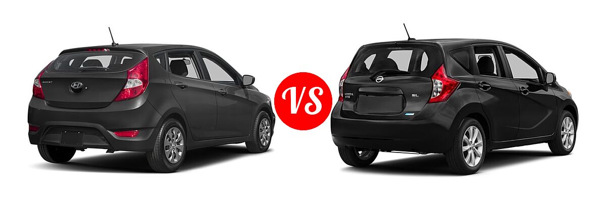 2016 Hyundai Accent Hatchback SE vs. 2016 Nissan Versa Note Hatchback SL - Rear Right Comparison