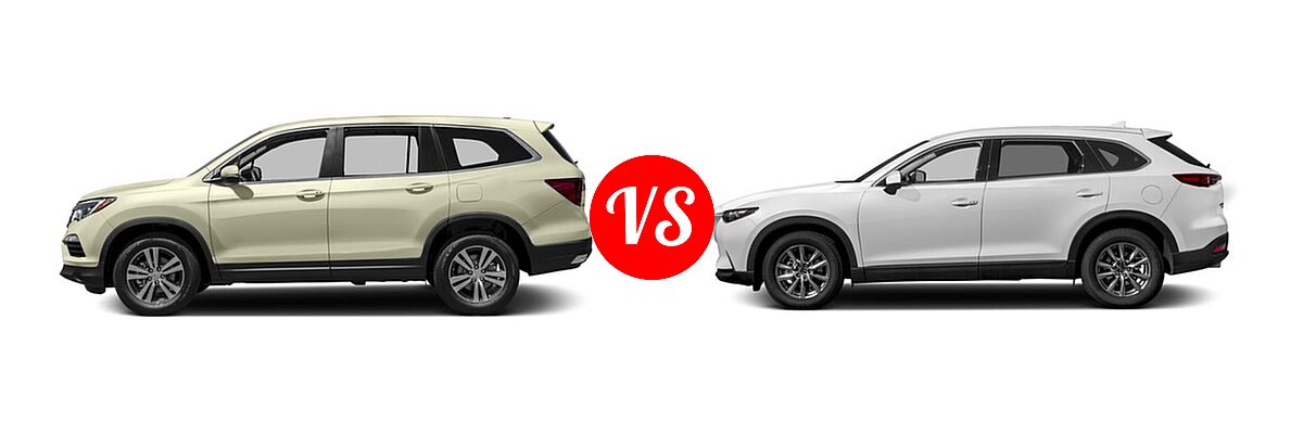 2016 Honda Pilot SUV EX vs. 2016 Mazda CX-9 SUV Touring - Side Comparison