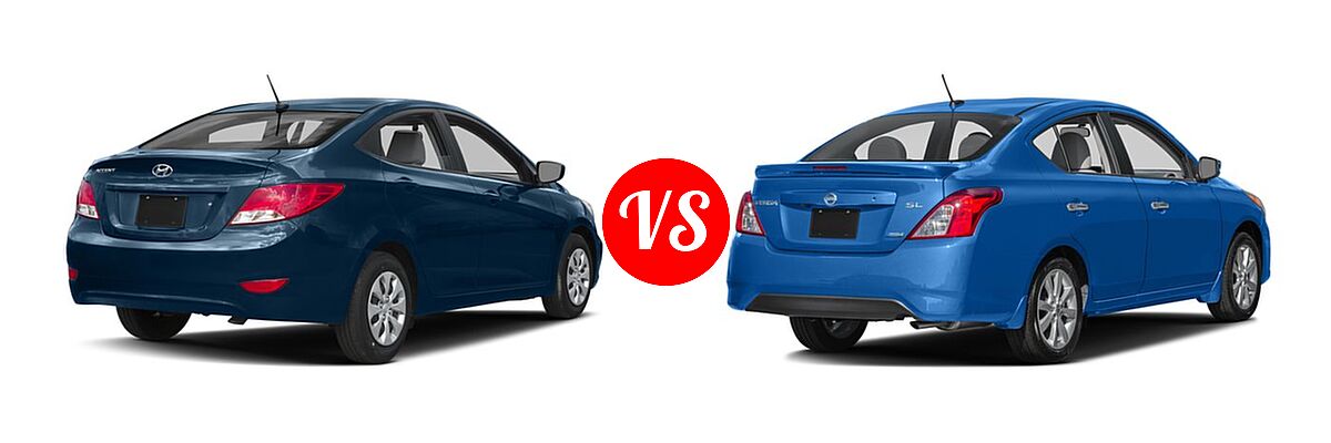 2016 Hyundai Accent Sedan SE vs. 2016 Nissan Versa Sedan SL - Rear Right Comparison
