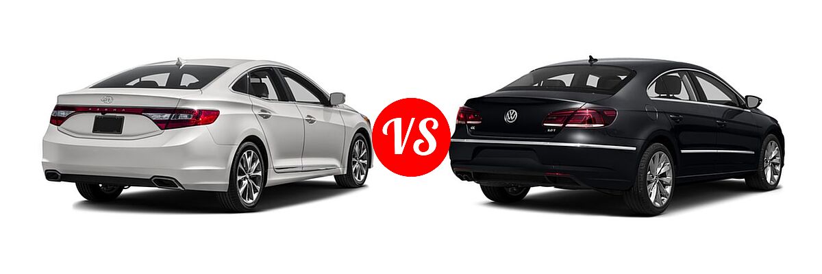 2016 Hyundai Azera Sedan Limited vs. 2016 Volkswagen CC Sedan Sport / Trend / VR6 Executive 4Motion - Rear Right Comparison