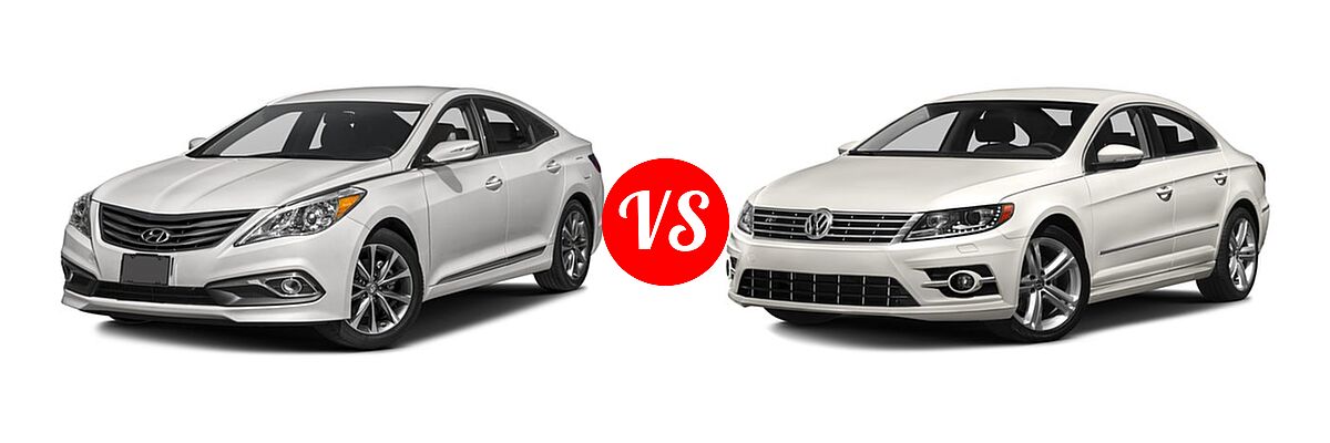 2016 Hyundai Azera Sedan Limited vs. 2016 Volkswagen CC Sedan R-Line / R-Line Executive / R-Line Executive w/Carbon - Front Left Comparison