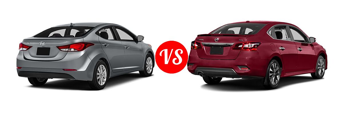 2016 Hyundai Elantra Sedan SE / Sport / Value Edition vs. 2016 Nissan Sentra Sedan SR - Rear Right Comparison