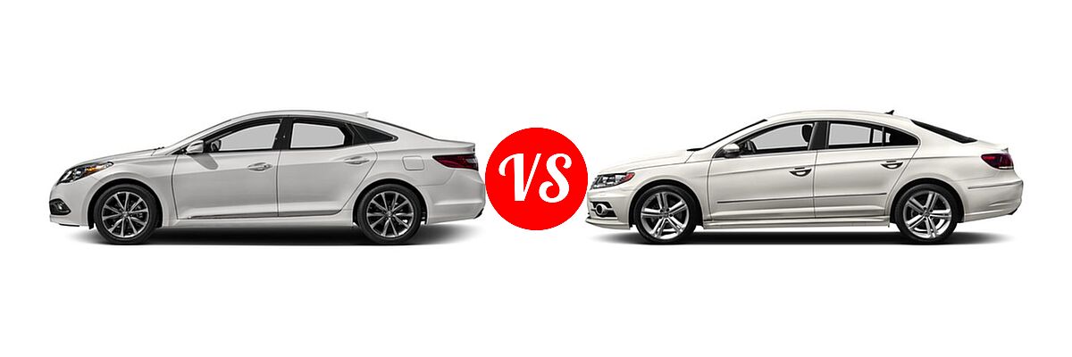 2016 Hyundai Azera Sedan Limited vs. 2016 Volkswagen CC Sedan R-Line / R-Line Executive / R-Line Executive w/Carbon - Side Comparison