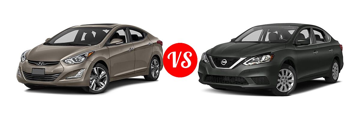2016 Hyundai Elantra Sedan Limited vs. 2016 Nissan Sentra Sedan FE+ S - Front Left Comparison