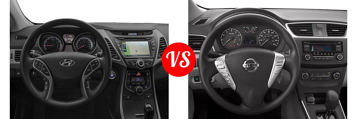 2016 Hyundai Elantra Sedan Limited vs. 2016 Nissan Sentra Sedan FE+ S - Dashboard Comparison