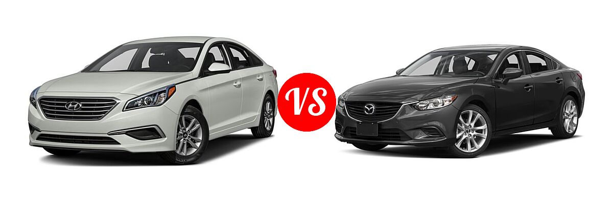 2016 Hyundai Sonata Sedan 2.4L Limited / 2.4L SE vs. 2016 Mazda 6 Sedan i Touring - Front Left Comparison