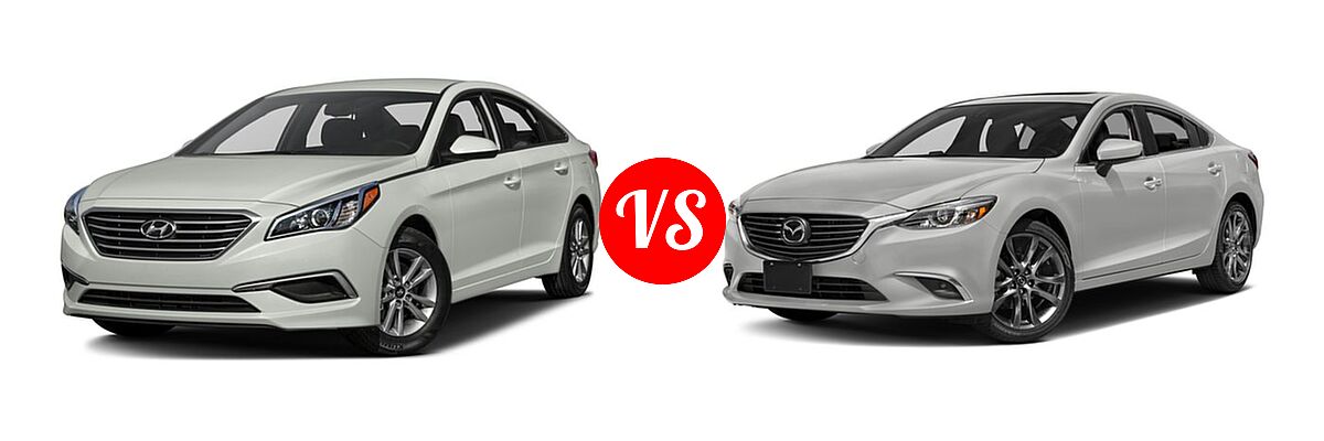 2016 Hyundai Sonata Sedan 2.4L Limited / 2.4L SE vs. 2016 Mazda 6 Sedan i Grand Touring - Front Left Comparison