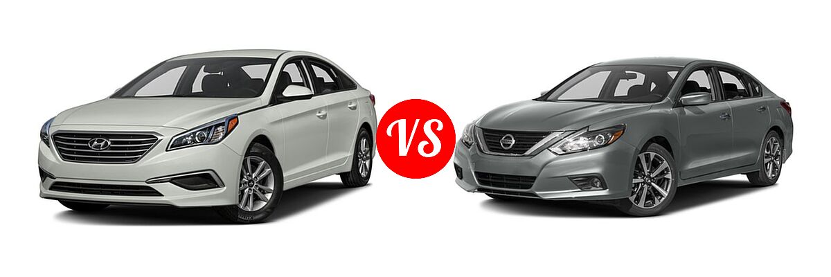 2016 Hyundai Sonata Sedan 2.4L Limited / 2.4L SE vs. 2016 Nissan Altima Sedan 2.5 SR / 3.5 SR - Front Left Comparison