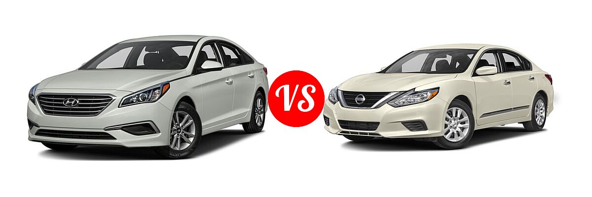 2016 Hyundai Sonata Sedan 2.4L Limited / 2.4L SE vs. 2016 Nissan Altima Sedan 2.5 / 2.5 S / 2.5 SV - Front Left Comparison
