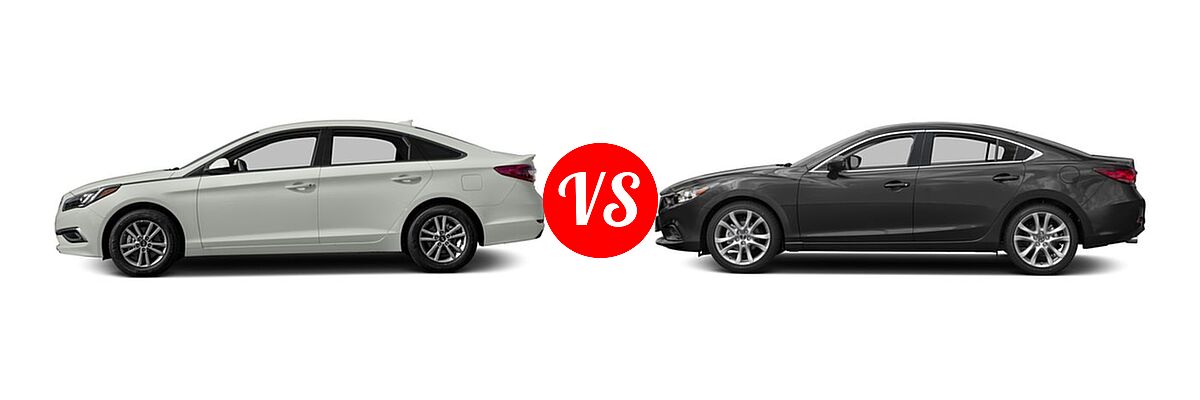 2016 Hyundai Sonata Sedan 2.4L Limited / 2.4L SE vs. 2016 Mazda 6 Sedan i Touring - Side Comparison