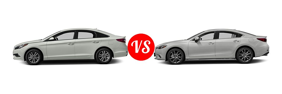 2016 Hyundai Sonata Sedan 2.4L Limited / 2.4L SE vs. 2016 Mazda 6 Sedan i Grand Touring - Side Comparison