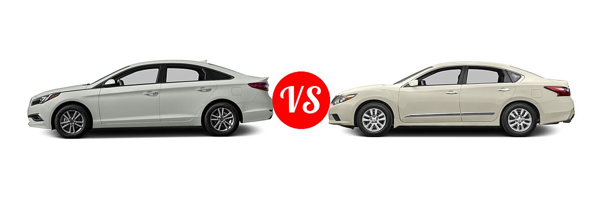 2016 Hyundai Sonata Sedan 2.4L Limited / 2.4L SE vs. 2016 Nissan Altima Sedan 2.5 / 2.5 S / 2.5 SV - Side Comparison