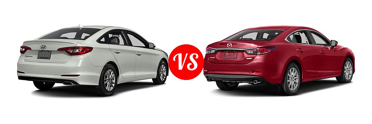 2016 Hyundai Sonata Sedan 2.4L Limited / 2.4L SE vs. 2016 Mazda 6 Sedan i Sport - Rear Right Comparison