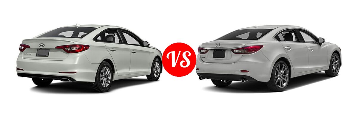2016 Hyundai Sonata Sedan 2.4L Limited / 2.4L SE vs. 2016 Mazda 6 Sedan i Grand Touring - Rear Right Comparison