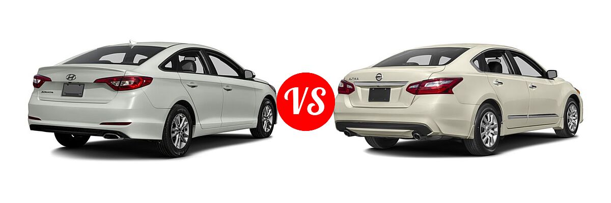 2016 Hyundai Sonata Sedan 2.4L Limited / 2.4L SE vs. 2016 Nissan Altima Sedan 2.5 / 2.5 S / 2.5 SV - Rear Right Comparison