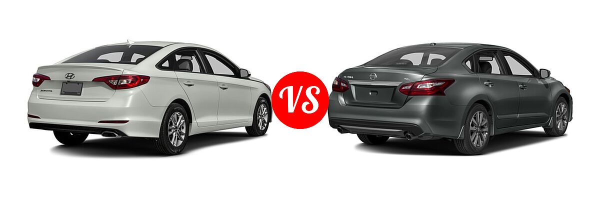 2016 Hyundai Sonata Sedan 2.4L Limited / 2.4L SE vs. 2016 Nissan Altima Sedan 2.5 SL / 3.5 SL - Rear Right Comparison
