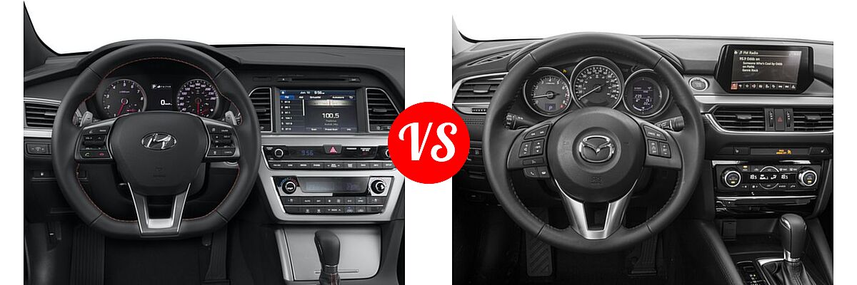 2016 Hyundai Sonata Sedan 2.0T Sport vs. 2016 Mazda 6 Sedan i Sport - Dashboard Comparison