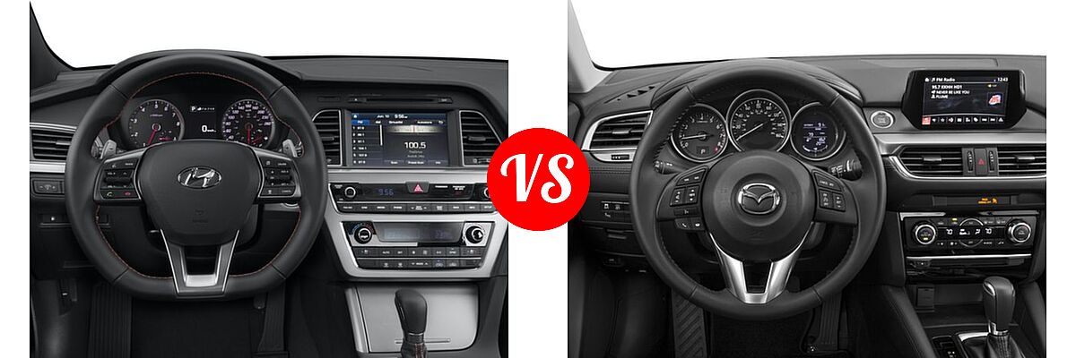 2016 Hyundai Sonata Sedan 2.0T Sport vs. 2016 Mazda 6 Sedan i Touring - Dashboard Comparison