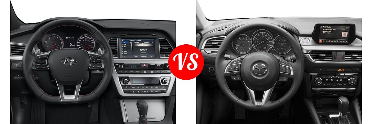 2016 Hyundai Sonata Sedan 2.0T Sport vs. 2016 Mazda 6 Sedan i Grand Touring - Dashboard Comparison