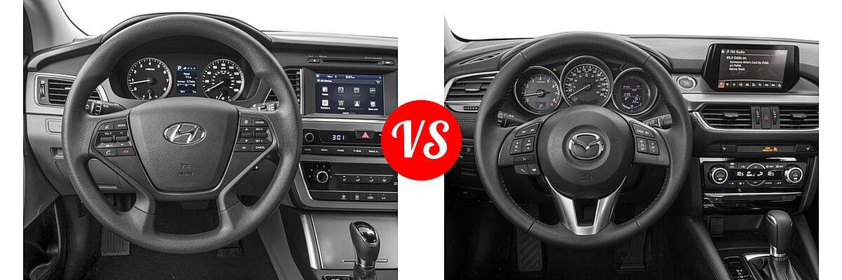 2016 Hyundai Sonata Sedan 1.6T Eco vs. 2016 Mazda 6 Sedan i Sport - Dashboard Comparison