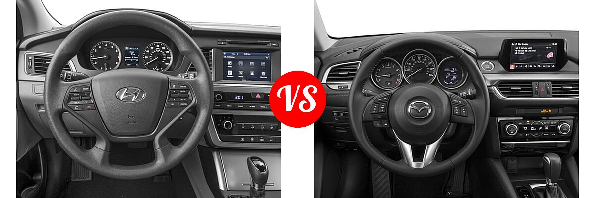 2016 Hyundai Sonata Sedan 1.6T Eco vs. 2016 Mazda 6 Sedan i Touring - Dashboard Comparison
