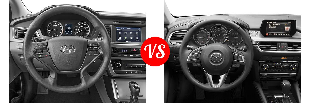 2016 Hyundai Sonata Sedan 1.6T Eco vs. 2016 Mazda 6 Sedan i Grand Touring - Dashboard Comparison