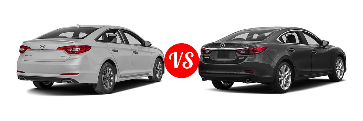2016 Hyundai Sonata Sedan 2.4L Sport vs. 2016 Mazda 6 Sedan i Touring - Rear Right Comparison