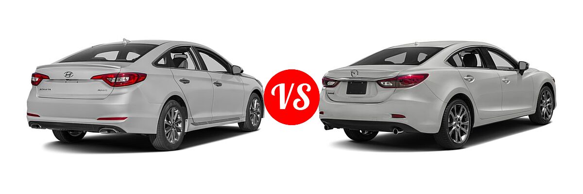 2016 Hyundai Sonata Sedan 2.4L Sport vs. 2016 Mazda 6 Sedan i Grand Touring - Rear Right Comparison