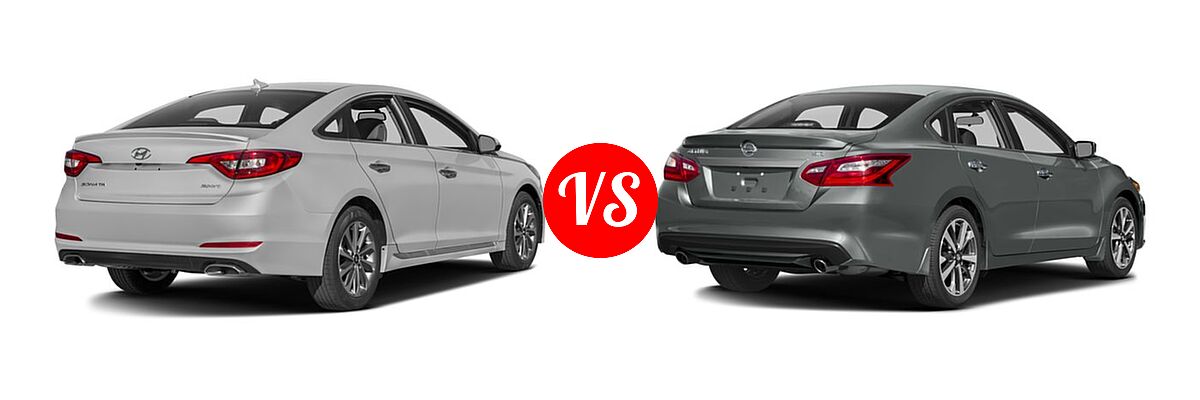 2016 Hyundai Sonata Sedan 2.4L Sport vs. 2016 Nissan Altima Sedan 2.5 SR / 3.5 SR - Rear Right Comparison