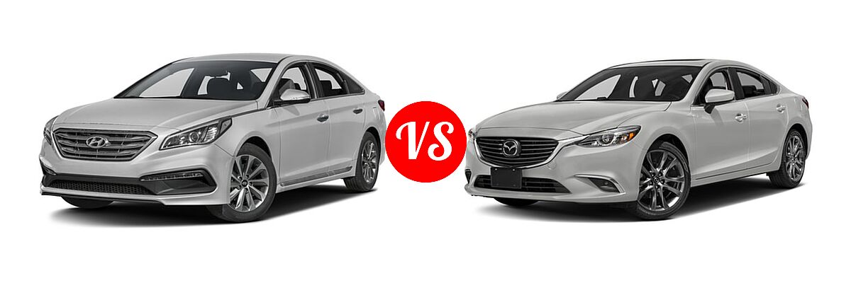 2016 Hyundai Sonata Sedan 2.4L Sport vs. 2016 Mazda 6 Sedan i Grand Touring - Front Left Comparison
