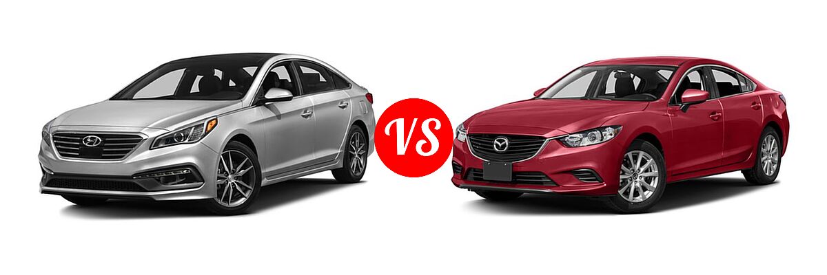 2016 Hyundai Sonata Sedan 2.0T Sport vs. 2016 Mazda 6 Sedan i Sport - Front Left Comparison