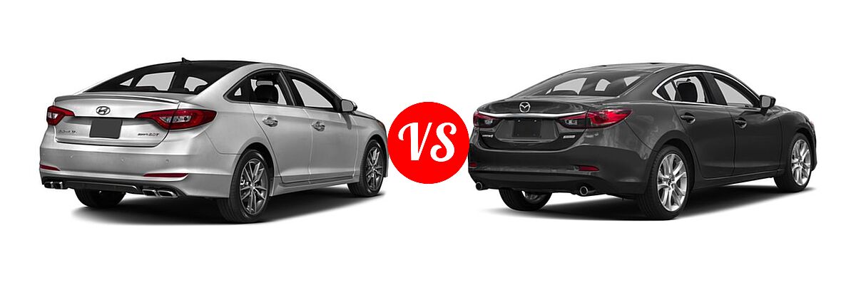 2016 Hyundai Sonata Sedan 2.0T Sport vs. 2016 Mazda 6 Sedan i Touring - Rear Right Comparison