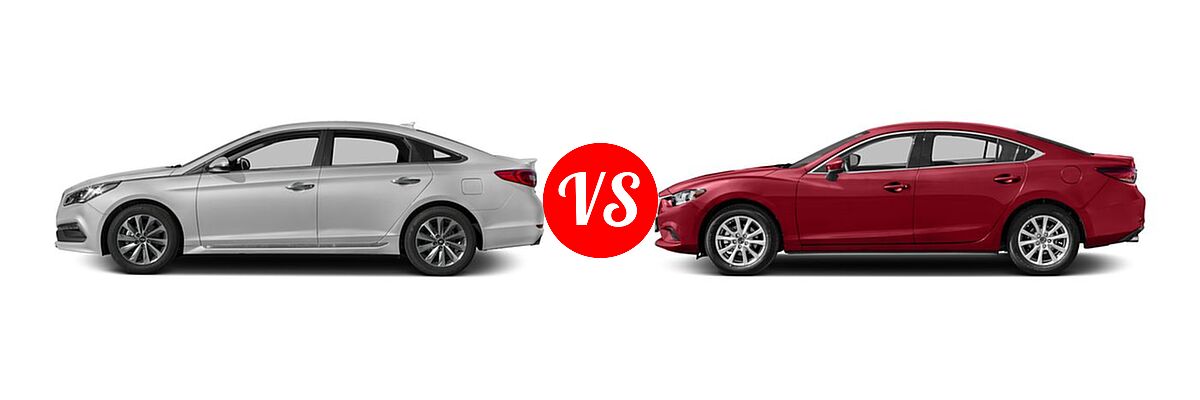 2016 Hyundai Sonata Sedan 2.4L Sport vs. 2016 Mazda 6 Sedan i Sport - Side Comparison