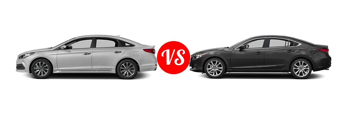 2016 Hyundai Sonata Sedan 2.4L Sport vs. 2016 Mazda 6 Sedan i Touring - Side Comparison