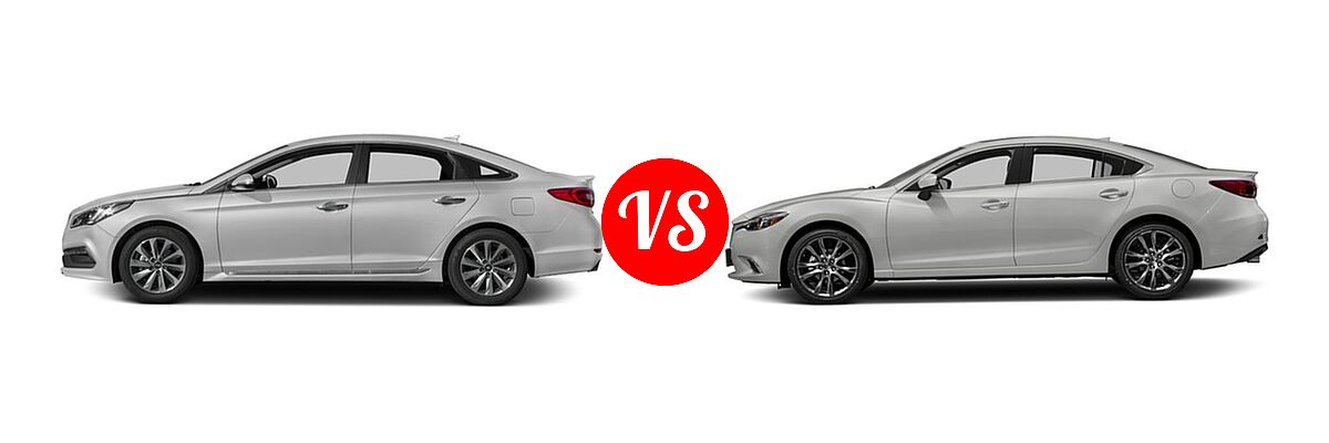 2016 Hyundai Sonata Sedan 2.4L Sport vs. 2016 Mazda 6 Sedan i Grand Touring - Side Comparison
