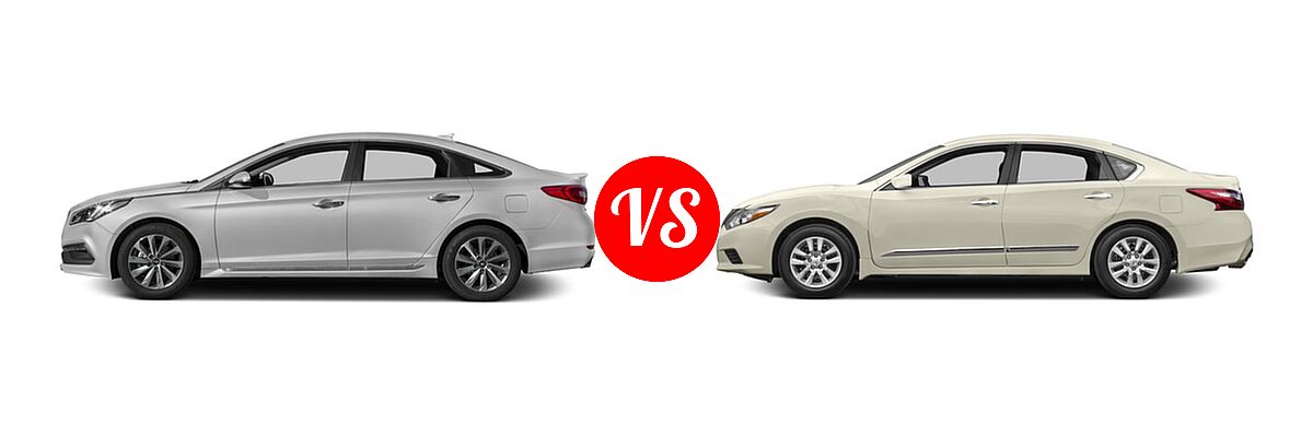 2016 Hyundai Sonata Sedan 2.4L Sport vs. 2016 Nissan Altima Sedan 2.5 / 2.5 S / 2.5 SV - Side Comparison