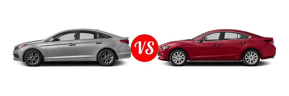 2016 Hyundai Sonata Sedan 1.6T Eco vs. 2016 Mazda 6 Sedan i Sport - Side Comparison