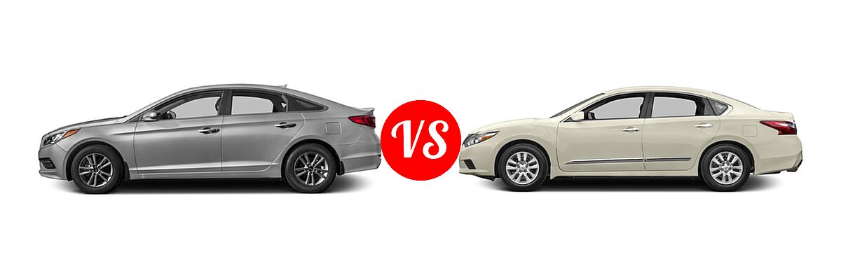 2016 Hyundai Sonata Sedan 1.6T Eco vs. 2016 Nissan Altima Sedan 2.5 / 2.5 S / 2.5 SV - Side Comparison