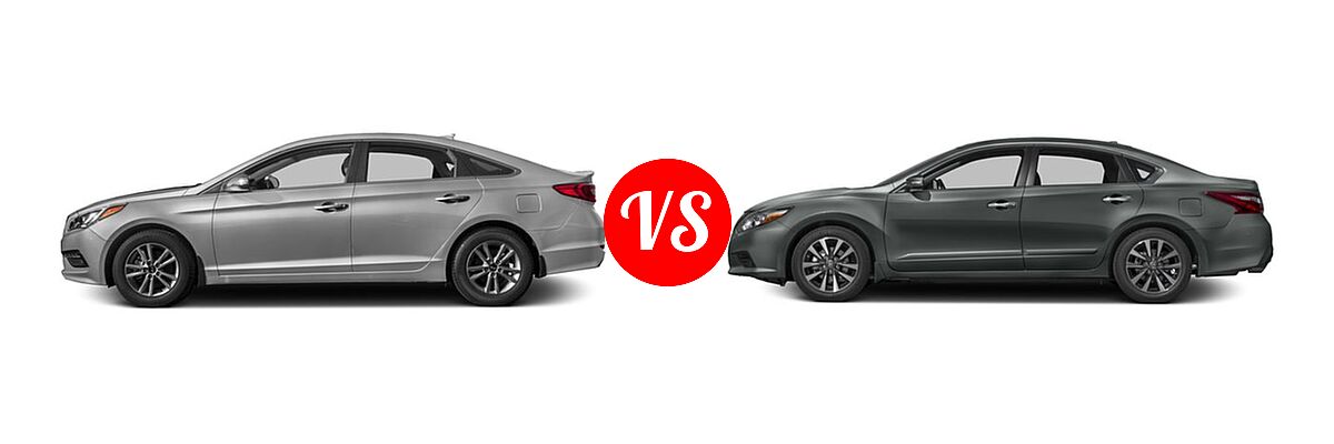 2016 Hyundai Sonata Sedan 1.6T Eco vs. 2016 Nissan Altima Sedan 2.5 SL / 3.5 SL - Side Comparison