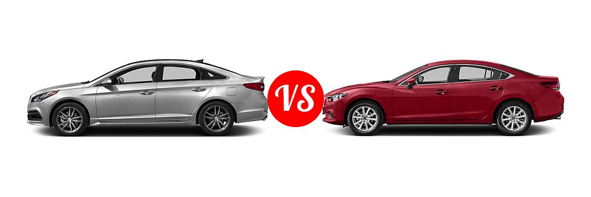 2016 Hyundai Sonata Sedan 2.0T Sport vs. 2016 Mazda 6 Sedan i Sport - Side Comparison