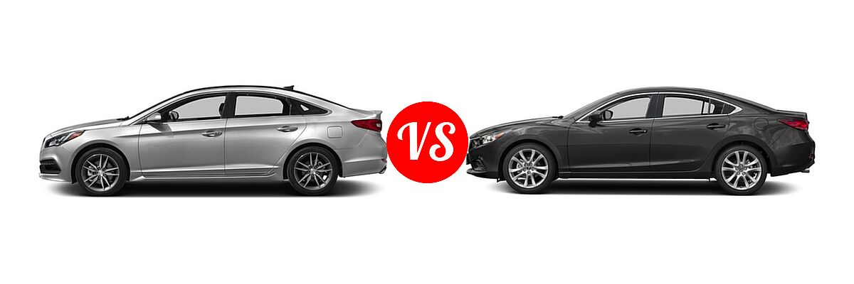 2016 Hyundai Sonata Sedan 2.0T Sport vs. 2016 Mazda 6 Sedan i Touring - Side Comparison